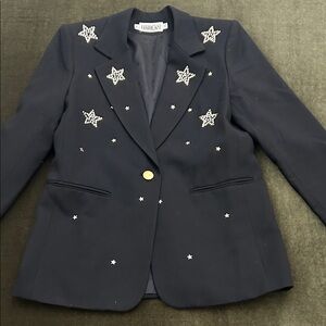 VNTG Harlan black Blazer with Star Accents